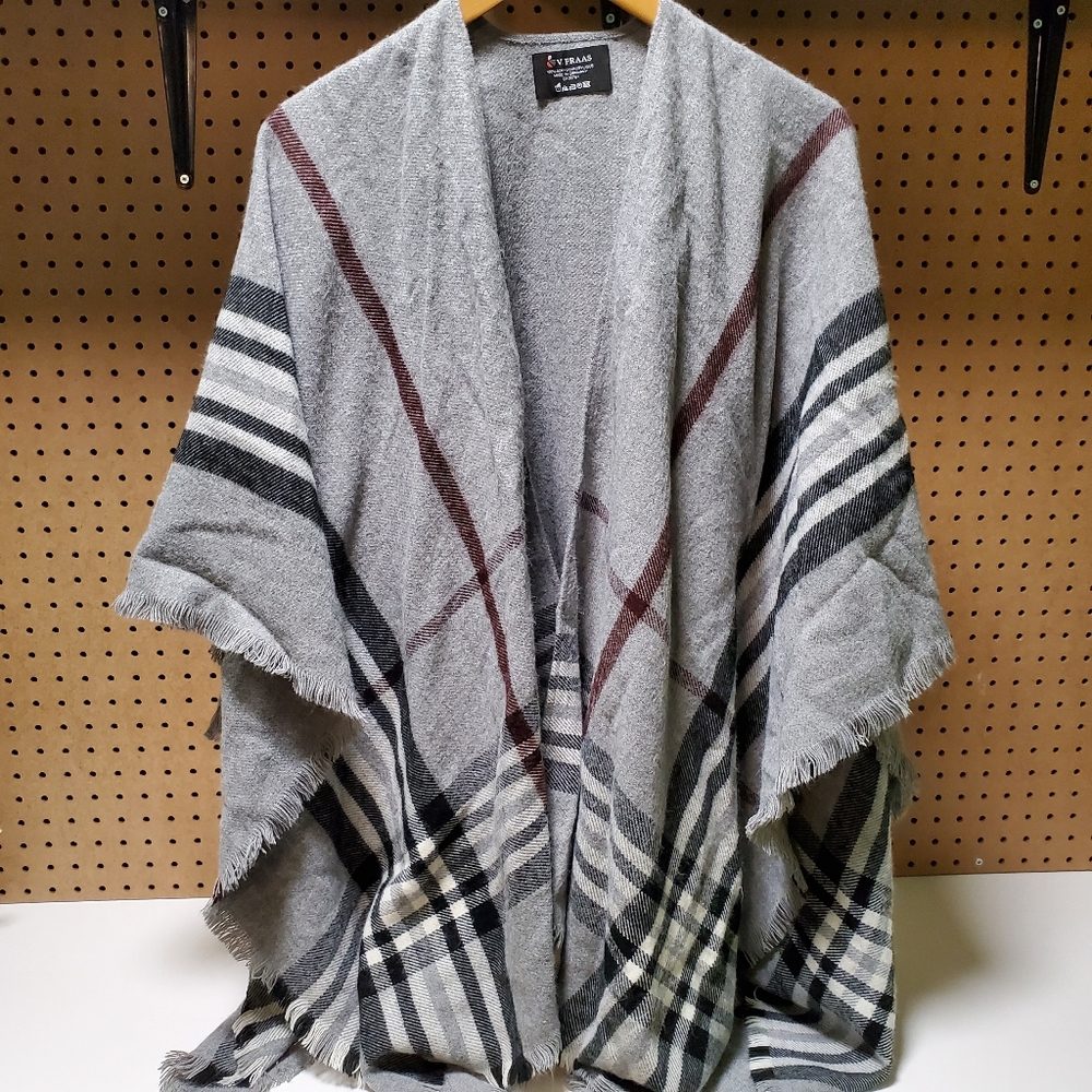 Multi colour fringe shawl